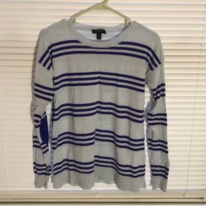 Blue and purple striped sweater
